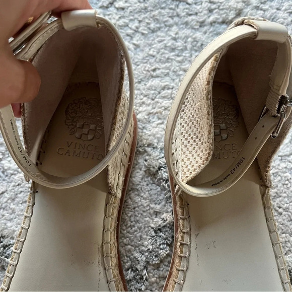 Vince Camuto Binettie Platform Espadrille cream ankle strap 10 - Picture 6 of 10